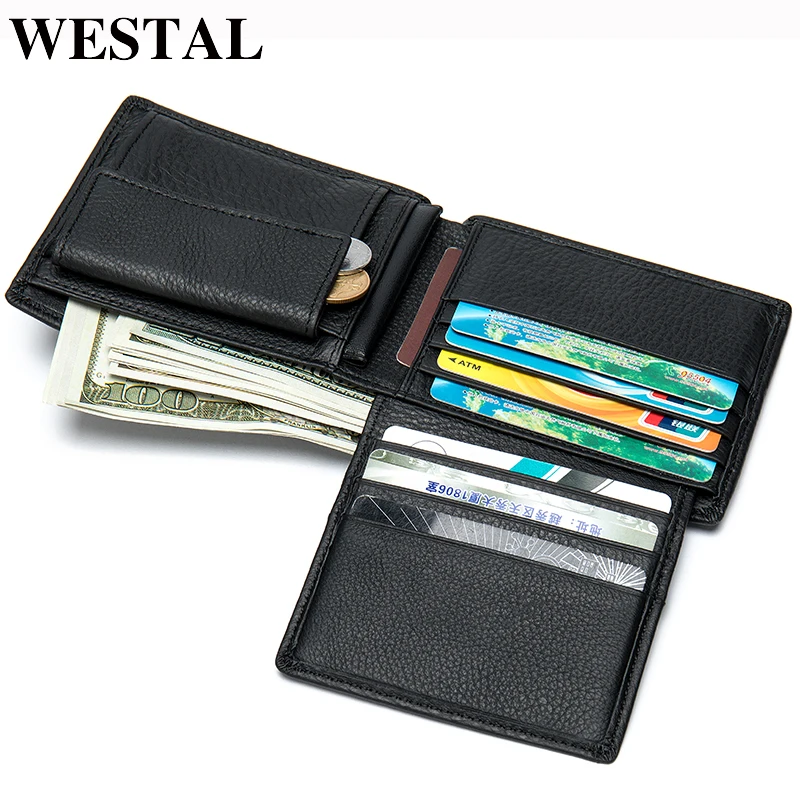 WESTAL Клатч Мужской Бумажник Кошелек Натуральная Кожа Портмоне Мужское Мужские
