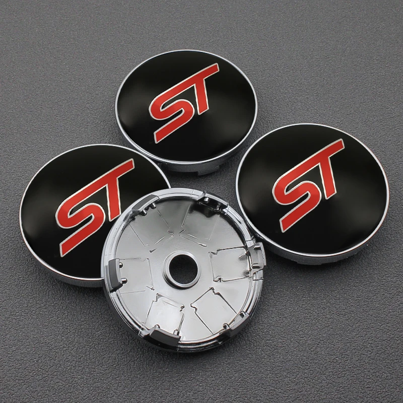 4 шт. 56/60 мм Центральная втулка колеса автомобиля крышки ST эмблема Стикеры