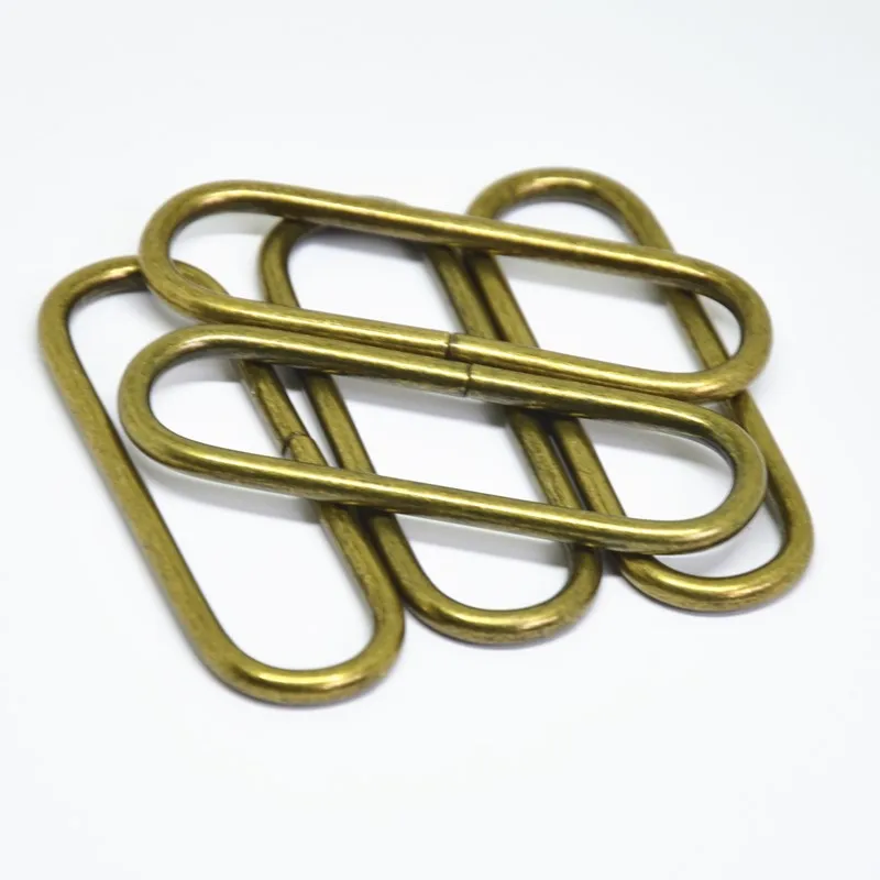 Металлическое кольцо Серебряный антикварный бронзовый овальный пряжки DIY