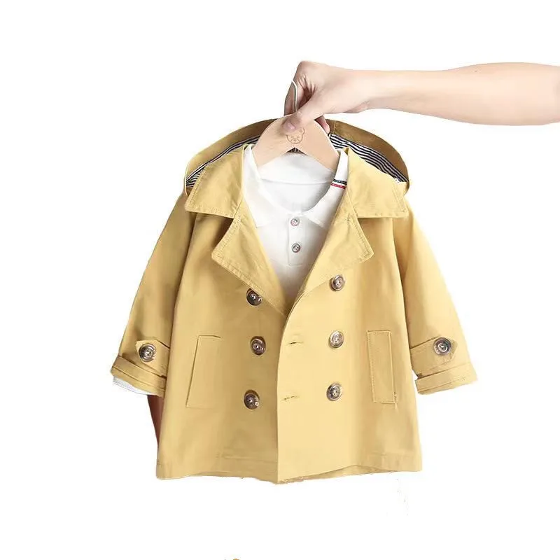 

Тренч для мальчиков, весенние модные детские хлопковые пальто, одежда для маленьких девочек, детская верхняя одежда, повседневные куртки дл...