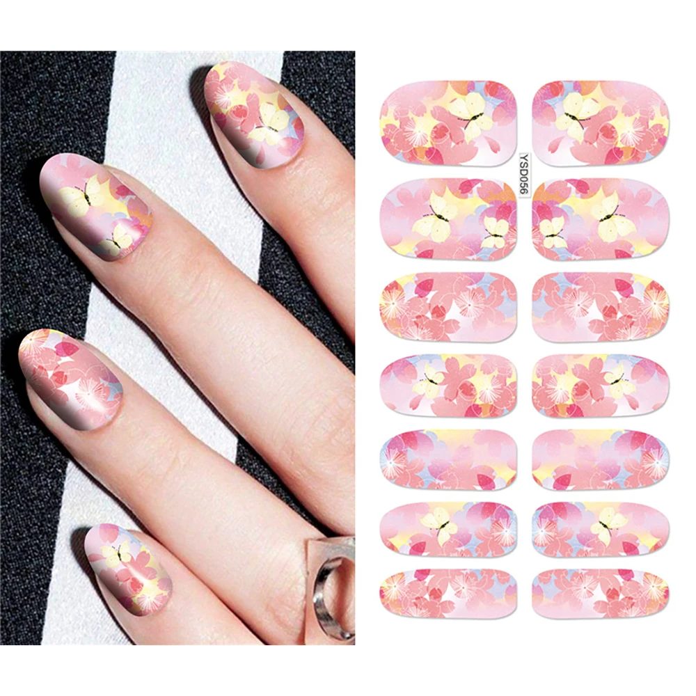 

Nail Stickers Chic Flowers Geometry Ornaments Sliders Manicure Accessories Creative Watermark Sticker Nail Art Decoration