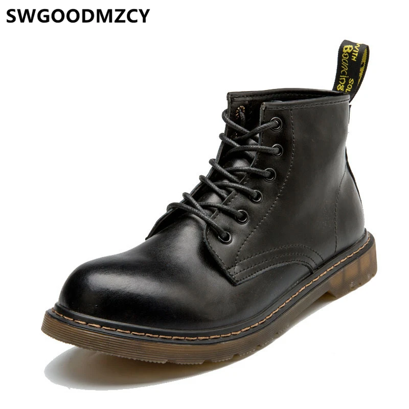 Ботинки мужские из натуральной кожи роскошные брендовые военные ботинки для