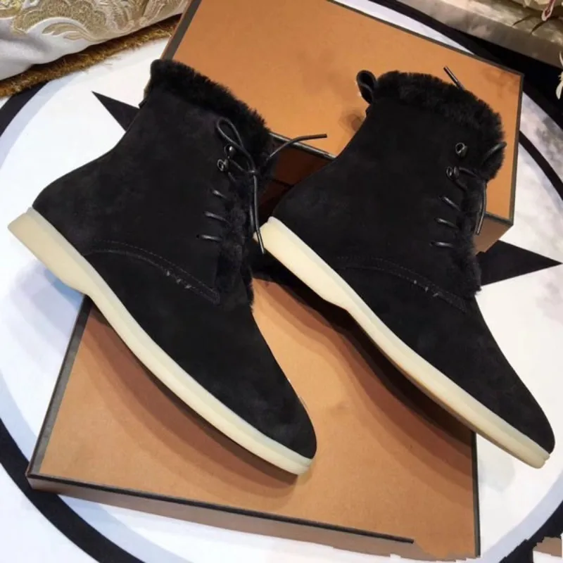 Зимние ботильоны на натуральном меху женские зимние ботинки флисовой подкладке