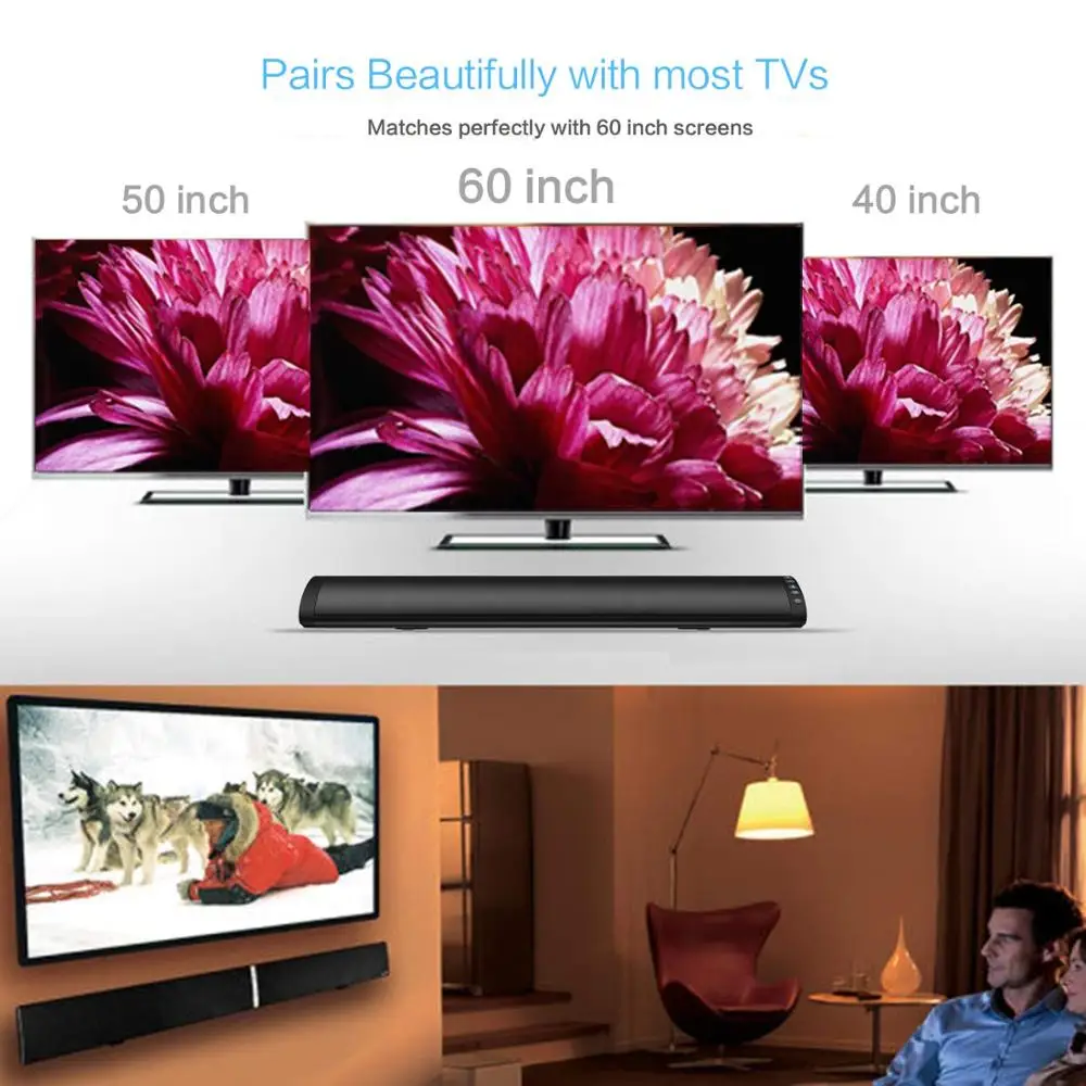 ТВ звуковая панель динамик с проводным цифровым оптическим аудио RCA AUX USB TF карта