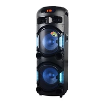 new model multifunctional 80w trolley speaker dual 12 inch subwoofer professional karaoke dj party speaker box