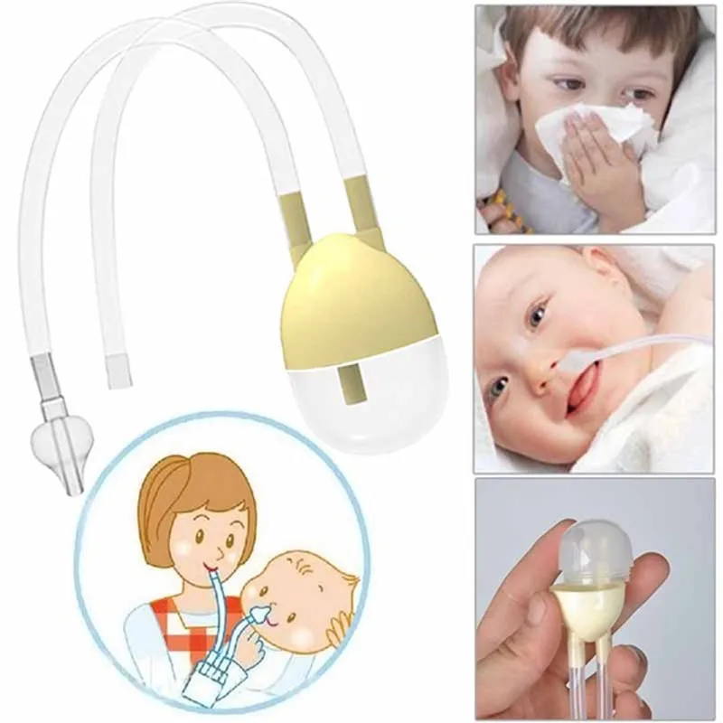 Newborn Baby Safety Nose Cleaner Vacuum Suction Nasal Aspirator Flu Protections Snot | Мать и ребенок