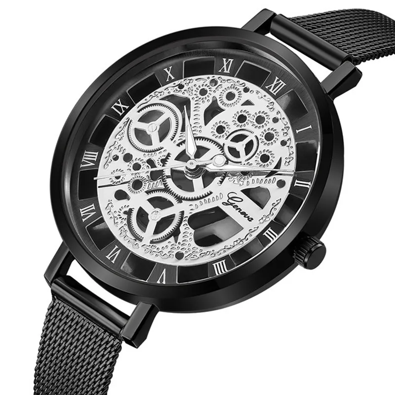 

New Luxury Watch Men Hollow Dial Quartz Stainless Steel Strap Wrist Watch For Man Watch Naviforce Sport horloge mannen herrenuhr