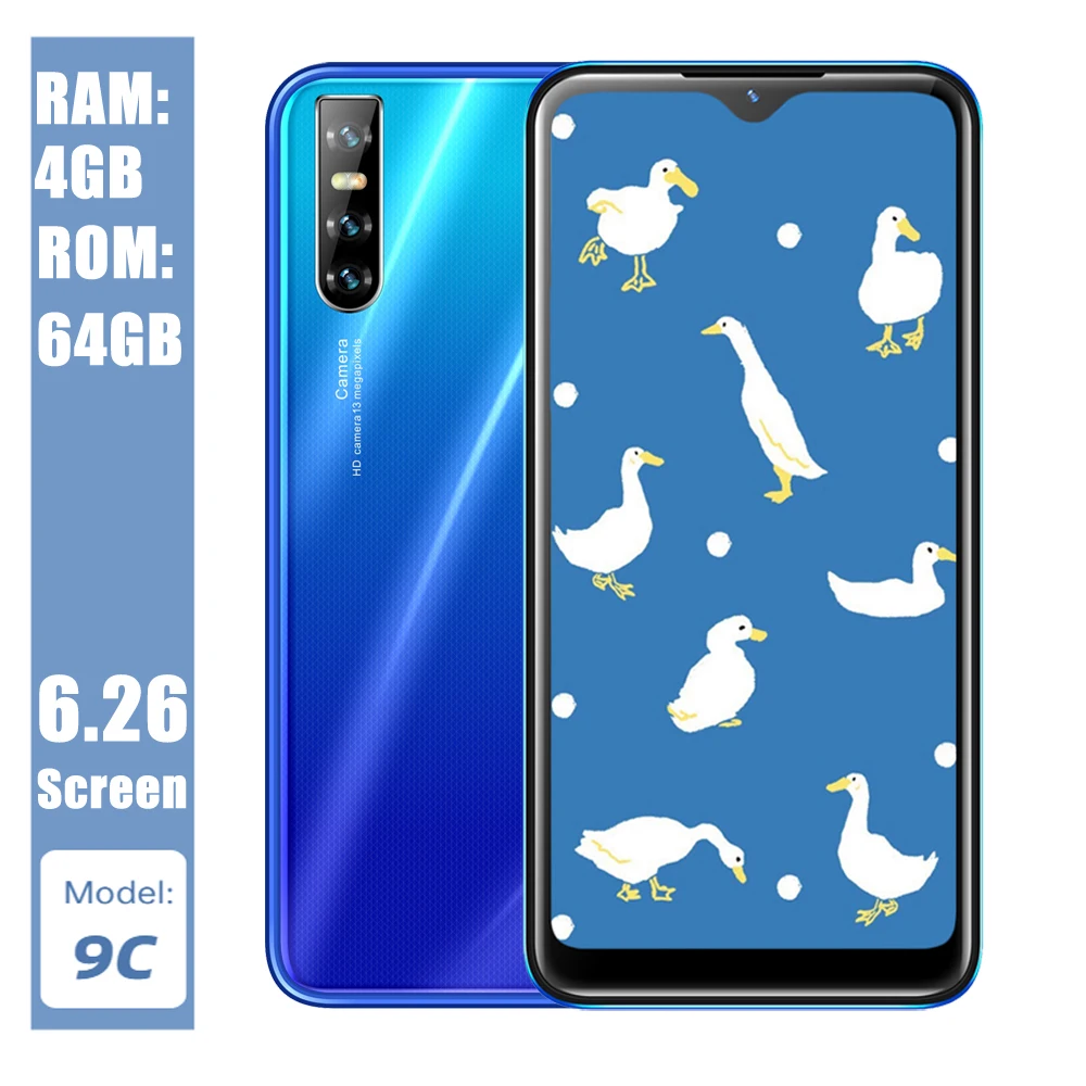 Смартфон глобальная версия 9C 9 C HD экран 6 26 дюйма 4 Гб ОЗУ 64 ПЗУ распознавание лица