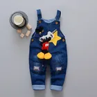 Весенние Комбинезоны для маленьких девочек, милый детский комбинезон синего цвета с расклешенными штанинами для девочек, мягкий детский комбинезон, подвеска для детей, расклешенные штаны с оборками, 2019