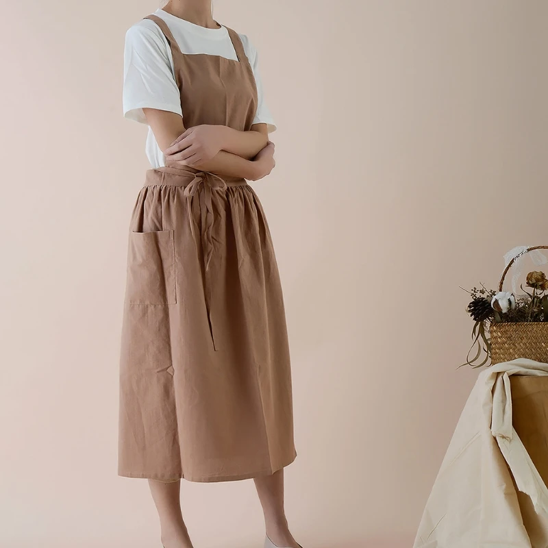 Фартуки из хлопка и льна в японском стиле |