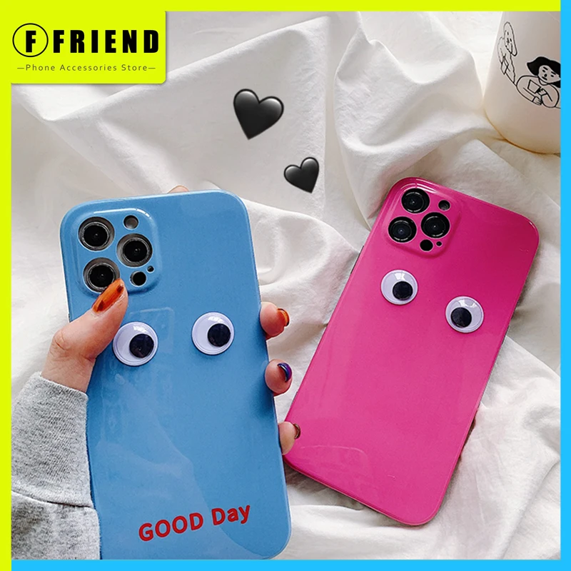 

Interest Originality Moving Eyes Pro Max 11 Phone Case IPhone 12 Mini Xr 3D Silica Gel 7p 8 Plus Fall Prevention Girl Xs Cover