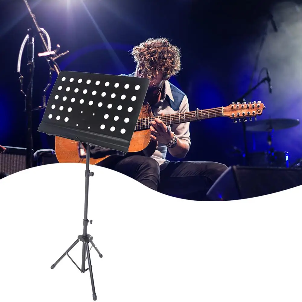 

Professional Studio Adjustable Holder Tripod Conductor Music Stand Height Adjustable with Carry Bag for Musical Instrument