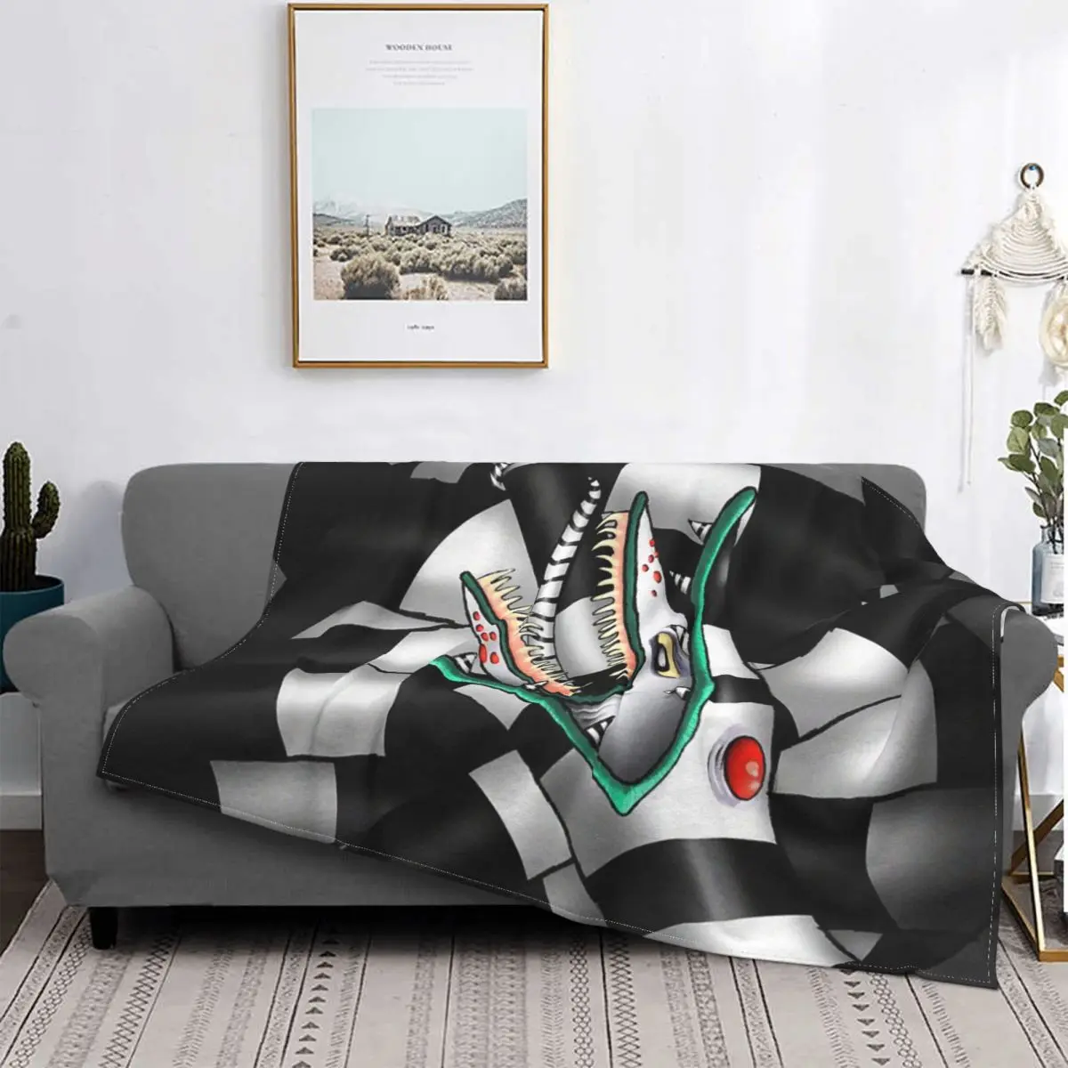 

Manta de gusano de arena de autoconsumo, para cama colcha, alfombra a cuadros, manta Kawaii para cama