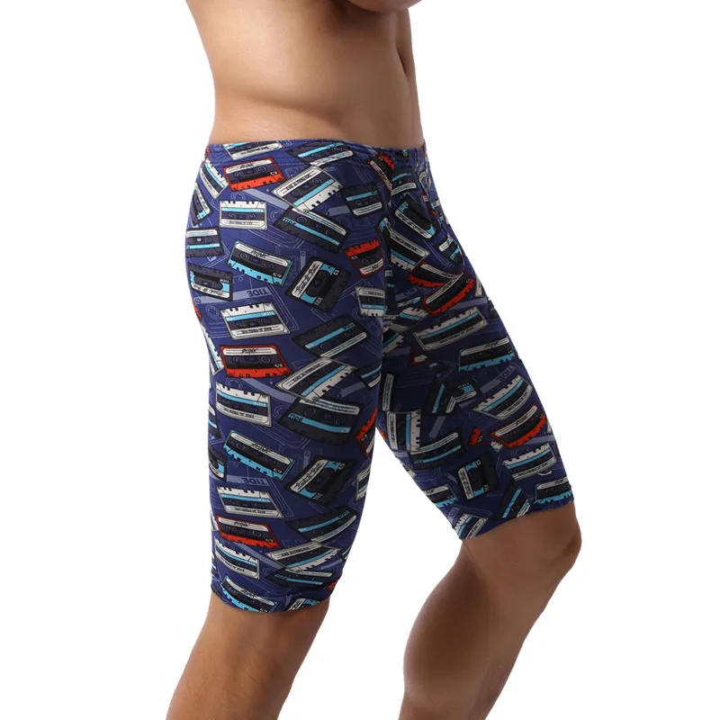 Мужские длинные шорты с мультяшным принтом забавные мужские трусы мужское