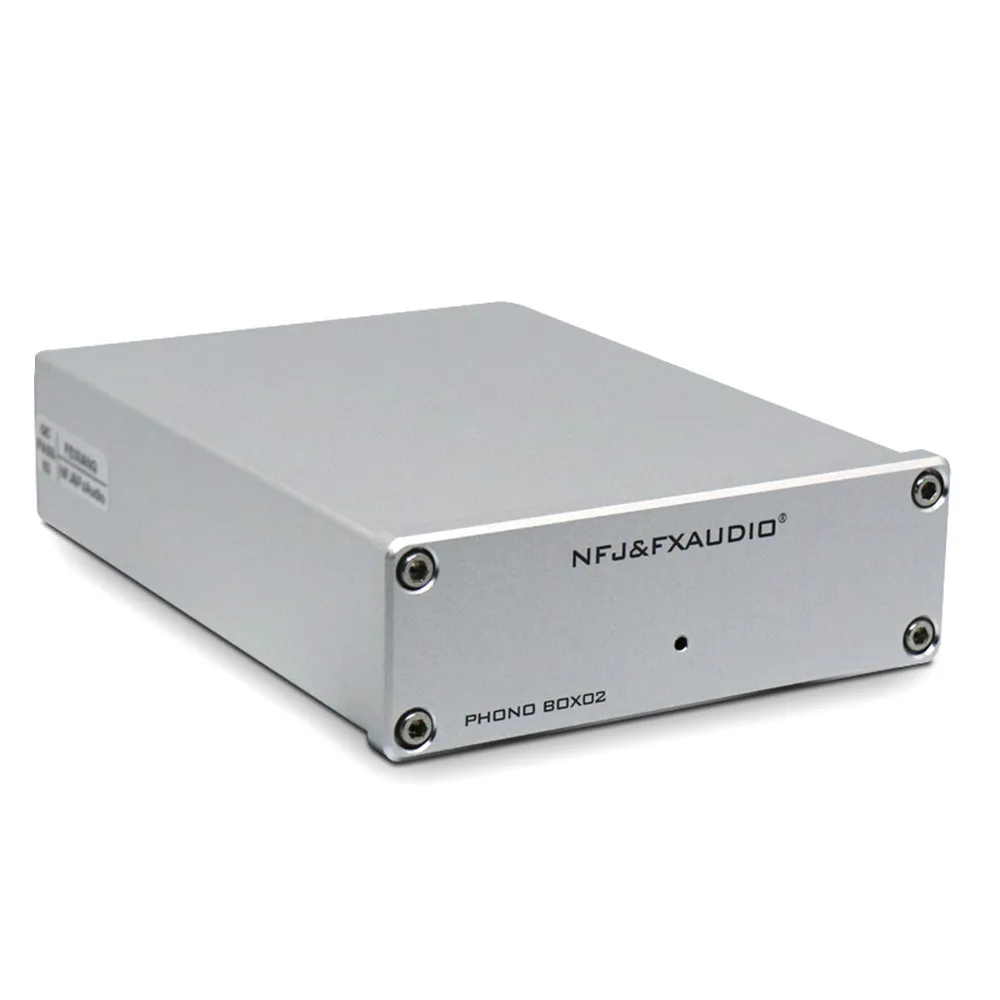 FX-AUDIO BOX02 Phono Preamp MM MC RIAA Gain Регулируемый HiFi Pre-Amp для проигрыватель пластинок