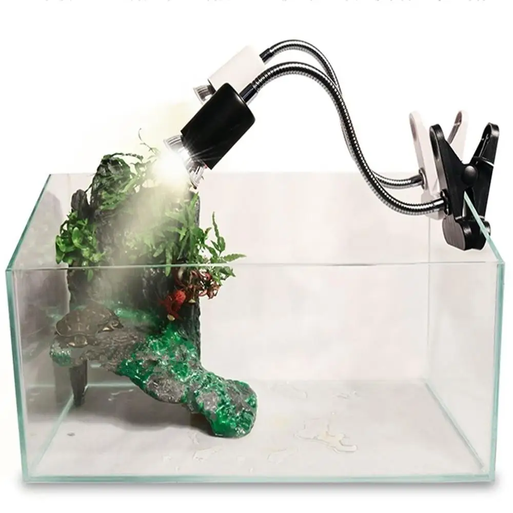 220V Lampshade Temperature Controllable Light Stand Holder for Aquarium Amphibians Reptile Tortoise Flat Plug | Дом и сад