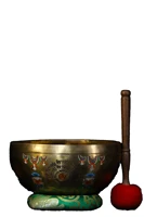 laojunlu bronze tire hand beaten engraved colored buddha sound bowl imitation antique bronze masterpiece collection of