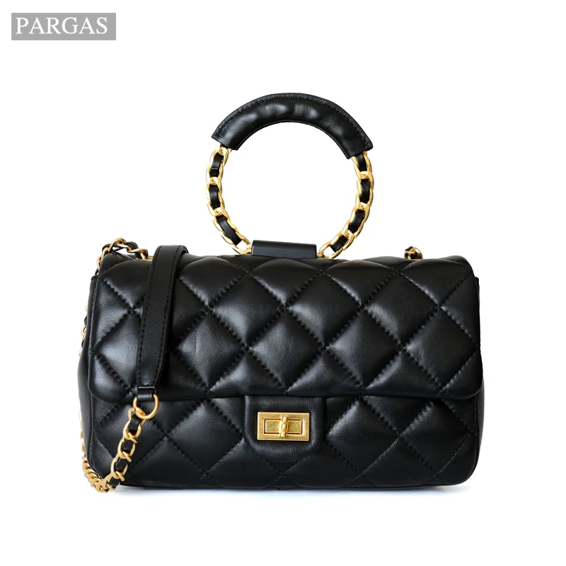 Сумки через плечо с цепочкой для женщин сумка из натуральной кожи мессенджер