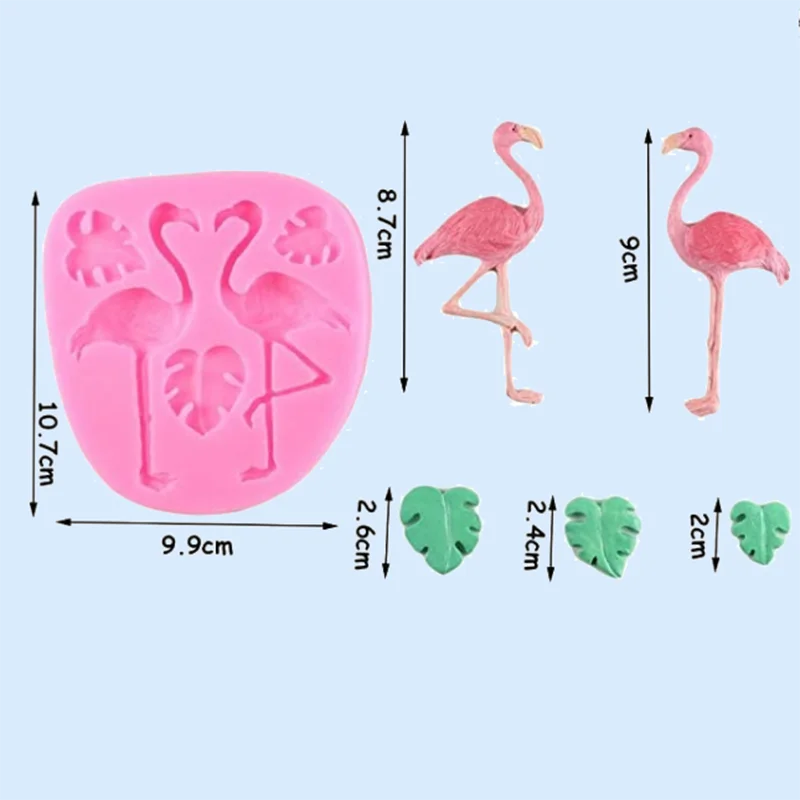 Фламинго черепаха лист силиконовая форма Дизайнер DIY Гавайский стиль 3D стеновая