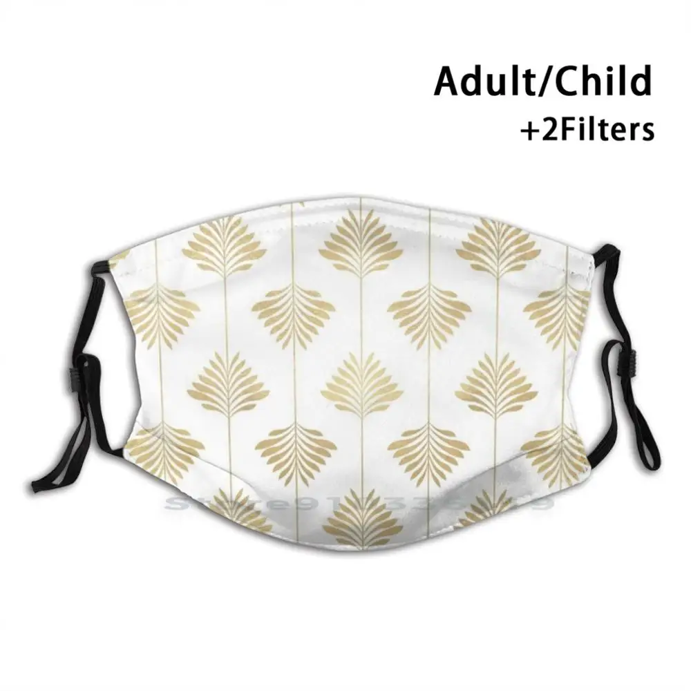 

Маска с золотыми листьями, многоразовая, Pm2.5