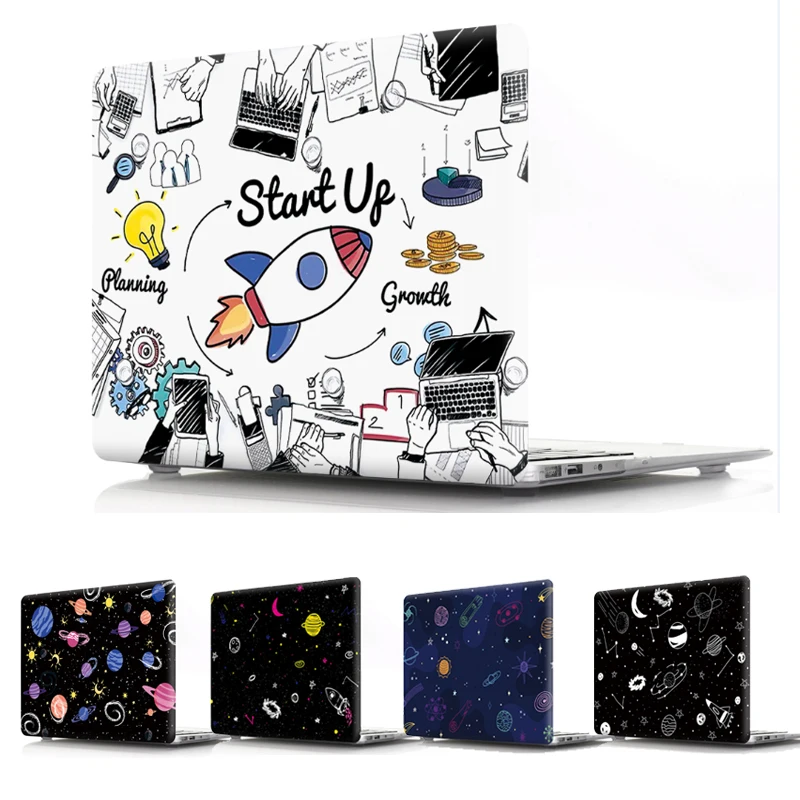 Мультяшный космический чехол для Macbook Pro 13 15 Touch Bar Серия ПК жесткий пластик Air 11 retina