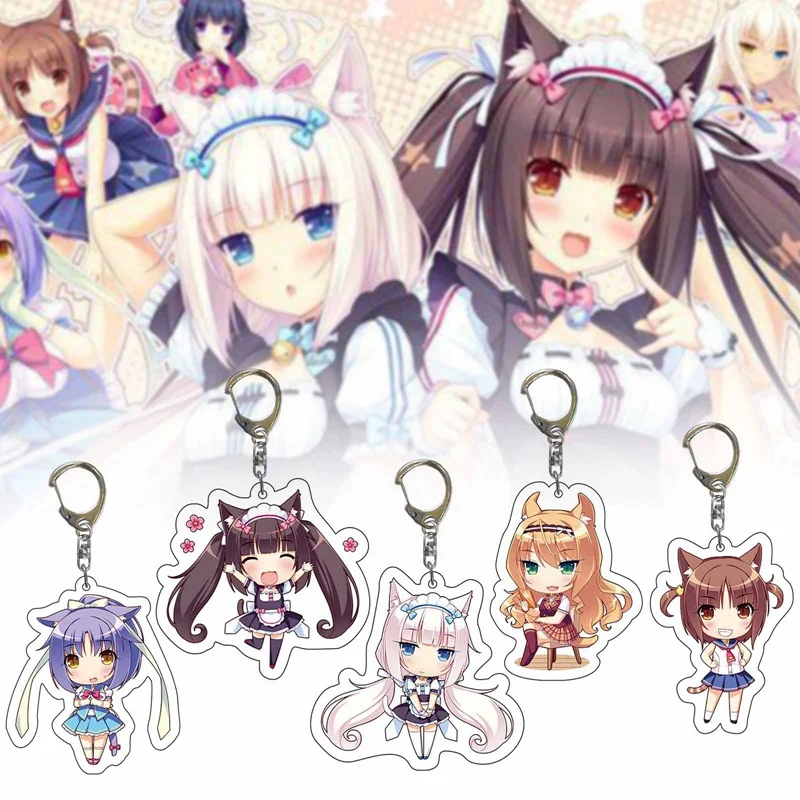 Анимационная игра Nekopara брелок супер милая аниме девушки кот шоколад ваниль