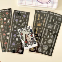 1pc ins dark rose series european royal style sticker decoration scrapbooking stationery stickers gorgeous school art supplies