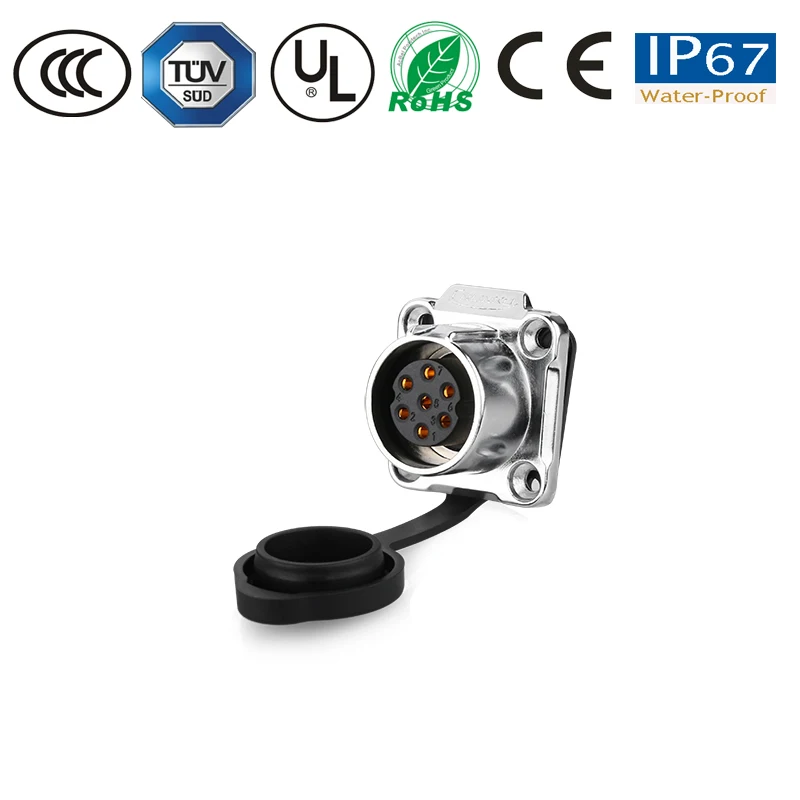 Водонепроницаемый разъем токопроводящий кабель открытый штекер гнездо M20 7 Pin led