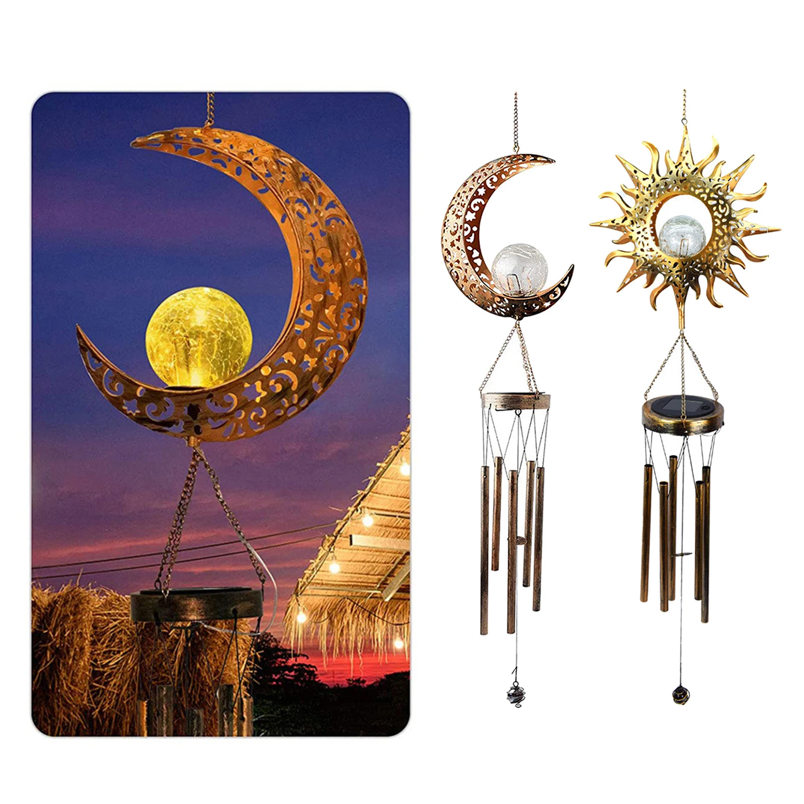 

Garden LED Wind Chimes Light Solar Yard Balcony Pathway Landscape Decoration
