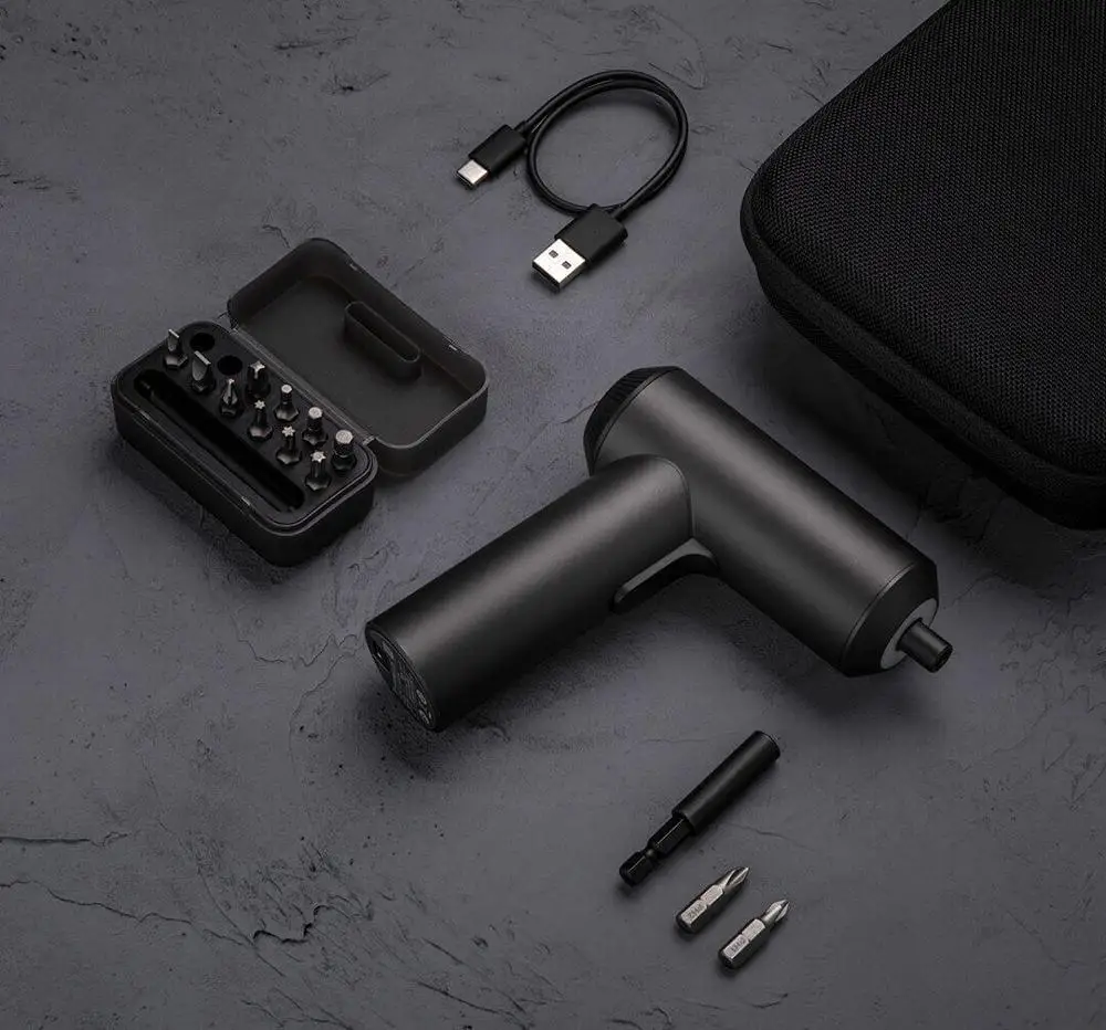 

XIAOMI Mijia Cordless Rechargeable Screwdriver 3.6V 2000mAh Li-ion 5N.m Electric Screwdriver With 12Pcs S2 Screw Bits For home