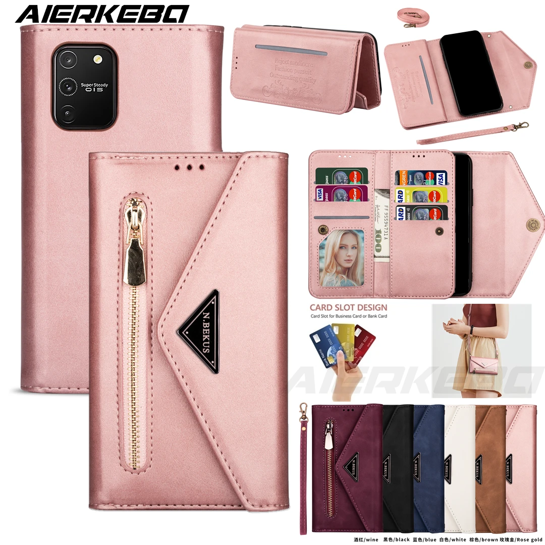 Кожаный чехол книжка с бумажником для Samsung Note 20 10 S20 S10 Lite S9 S8 Plus Galaxy A21S A51 A71 A41 A50 A70 A20