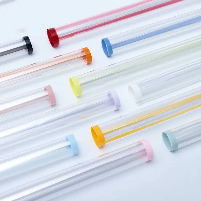 

20pcs 58cm Clear Flowers Wrapping Paper with Edge Line Bouquet Gift Pack Material Handmade Wrapping Paper Color edag border Line