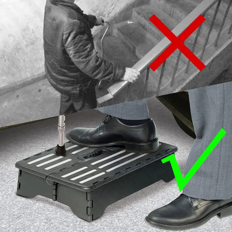 Портативный складной нескользящий пластиковый одноступенчатый стул для туалета