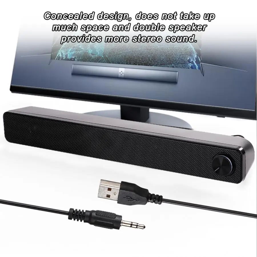 ADA Проводная мощная компьютерная колонка стерео сабвуфер басовая объемный звук