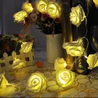 Светодиодная гирлянда с цветами розы на батарейках, 1,2 м, 3 м, 6 м