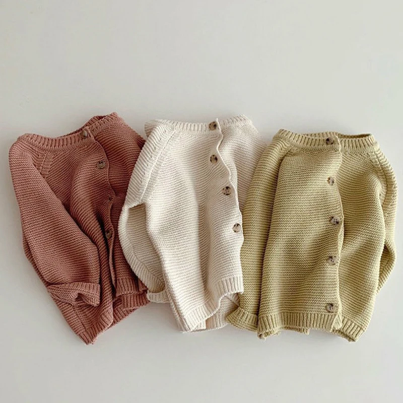 

Autumn Kids Knitting Sweaters Newborn Baby Girls Boys Cardigan Baby Girl Sweater Knitting Jacket Coat Toddler Baby Girls Tops