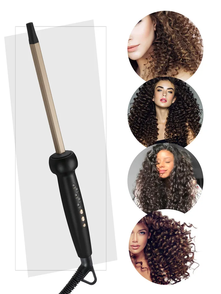 

9mm Super Slim MCH Tight Curls Wand Ringlet Afro Curls Hair Curler Curling Iron Chopstick Curls