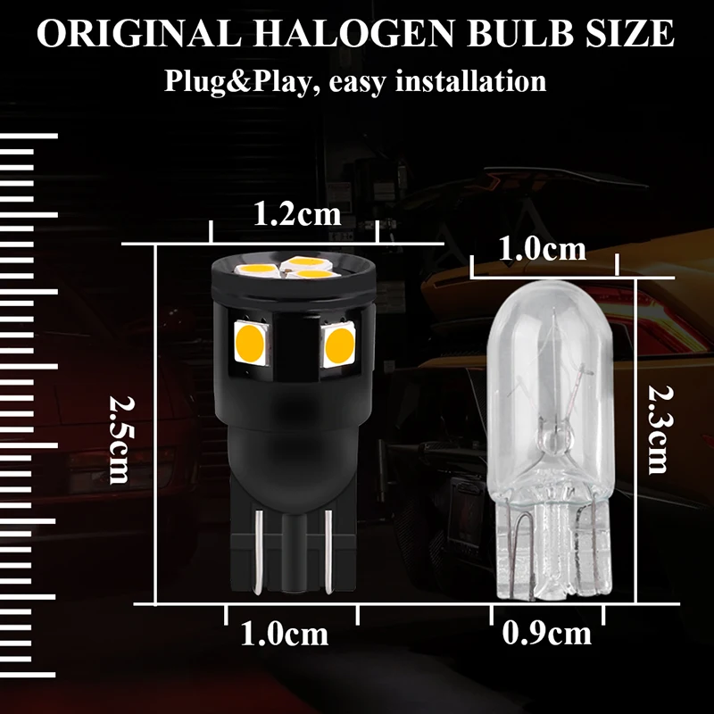 T10 led W5W лампа для автомобиля DRL 3030SMD 194 168 габаритные огни чтения интерьера авто