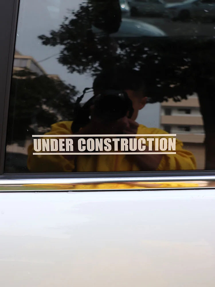 

ZTTZDY 20CM*2.7CM Creative Under Constructiong Words Vinyl Decal Car Sticker ZJ2-0292
