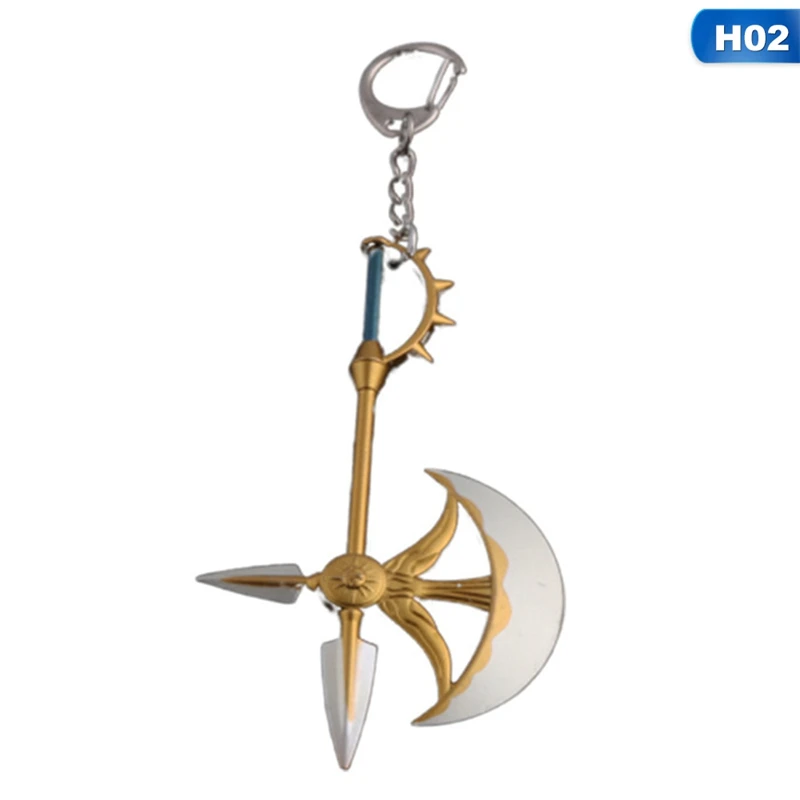 

Jewelry The Seven Deadly Sins Axe Bottle Opener Keychain Nanatsu No Taizai Escanor Divine Axe Weapon Key Chain For Men