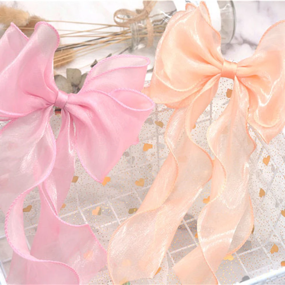 

Big Bow Children's Hairpin Princess Headdress Yarn Ribbon Pearly Japanese Ji