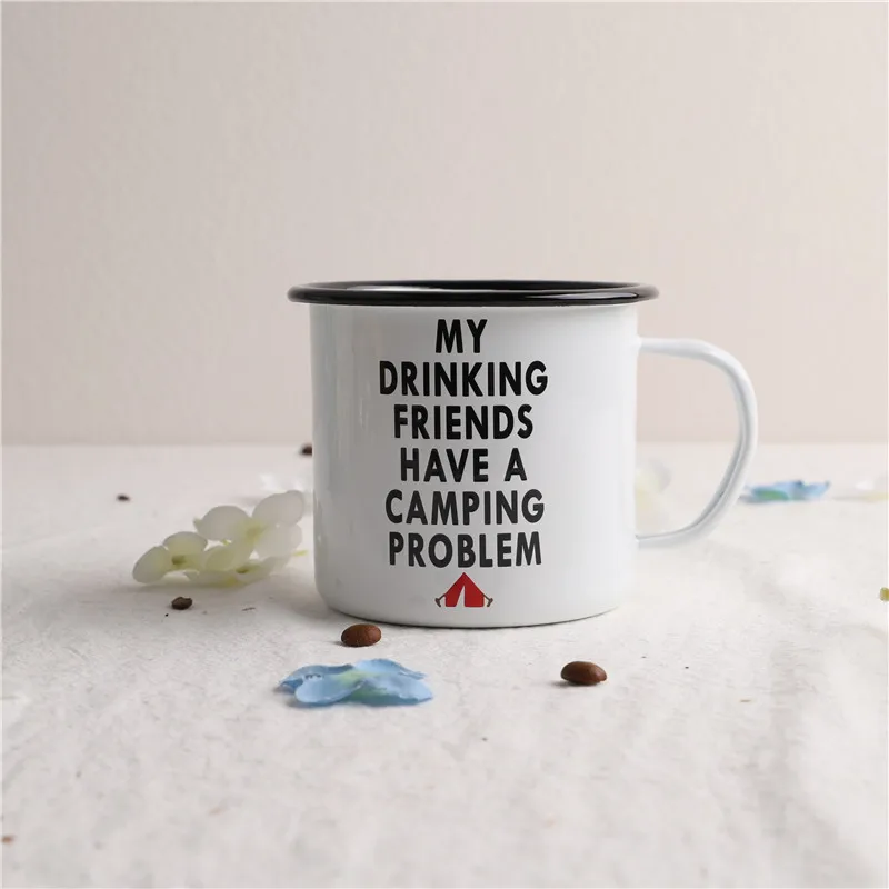 Экспортируется в Финляндию толстая эмалированная ретро-чашка уличная кружка