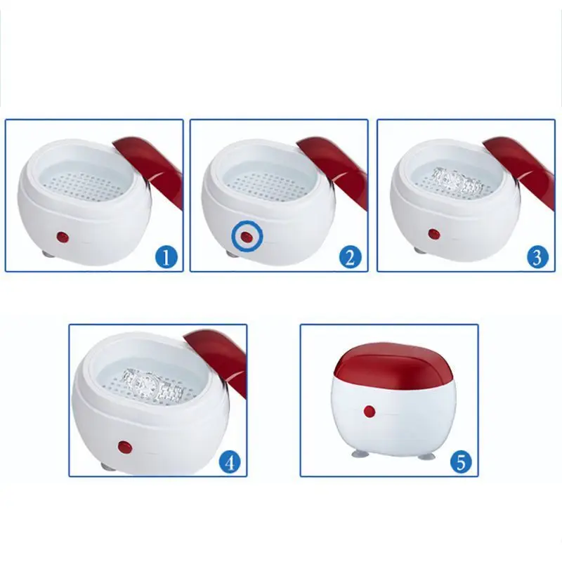 Новый мини Ультразвуковой очиститель на батарейках для золота серебра ювелирных