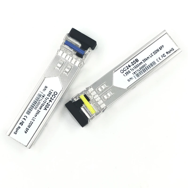 LC SFP волоконно-оптический модуль 1 25G 20 км 1310/1550 нм одиночный волоконный оптический
