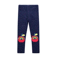 girls leggings pants with embroidery apple new designs children clothes spring summer skinny trousers pants kids