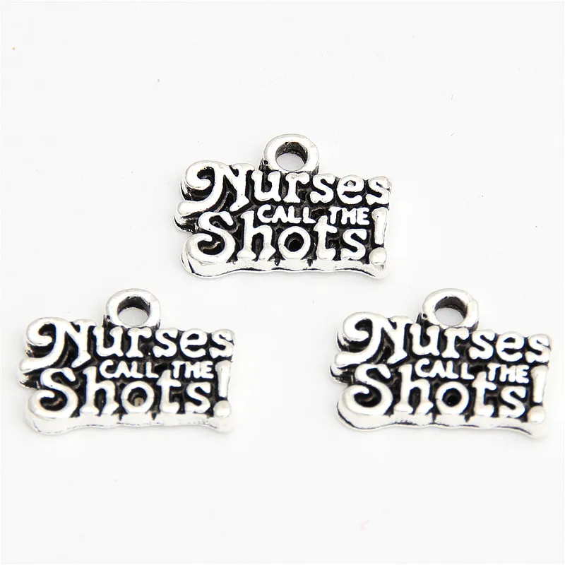 Подвеска серебристого цвета с надписью вызвать выстрела 11 х16 мм A2422 10 шт. |