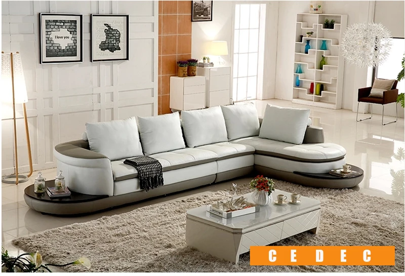 

(3 сиденья + гостиная + 1 сиденье/лот) белая кожаная мебель для гостиной # CE-A300