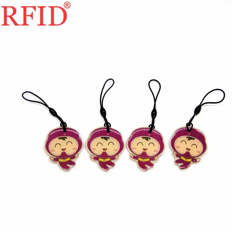 ID 125khz T5577 T5557 T5200 Rewritable Writable RFID Card Keyfob Cartoon Waterproof Keychain Token Tag Access Control 1pcs | Безопасность