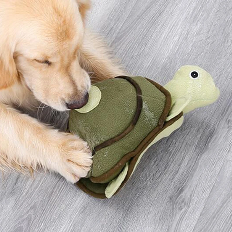 

Small Dog Cats Pet Squeaky Sniffing Turtle Design Snack Food Slow Feeding Training Pet Dog Play Toy игрушки для собак