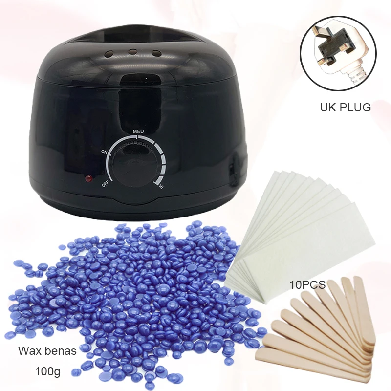 Депиляционный воск набор черный цвет теплее машина парафин нагреватель для рук и